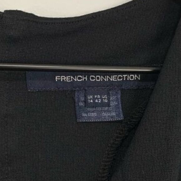 French Connection Black Deep V Dress - Picture 4 of 6